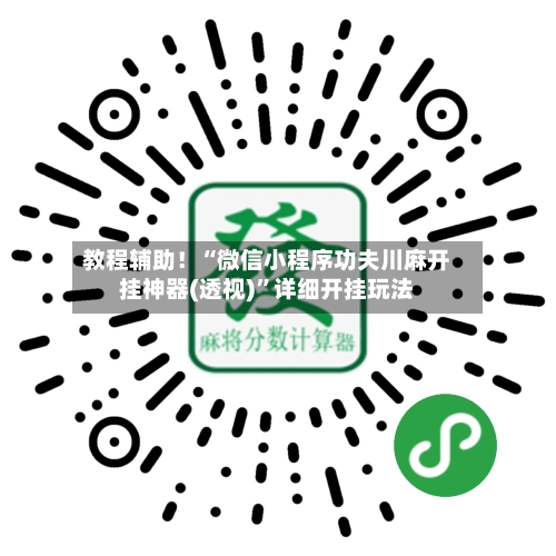 教程辅助！“微信小程序功夫川麻开挂神器(透视)”详细开挂玩法-第1张图片