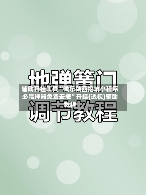 辅助开挂工具“微乐陕西挖坑小程序必赢神器免费安装	”开挂(透视)辅助教程-第1张图片