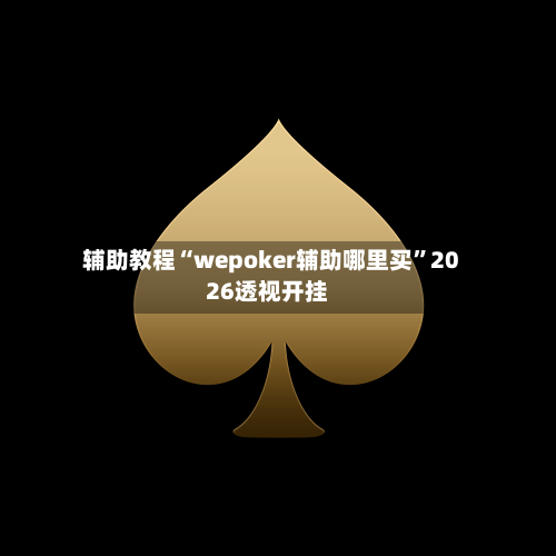 辅助教程“wepoker辅助哪里买”2026透视开挂-第1张图片