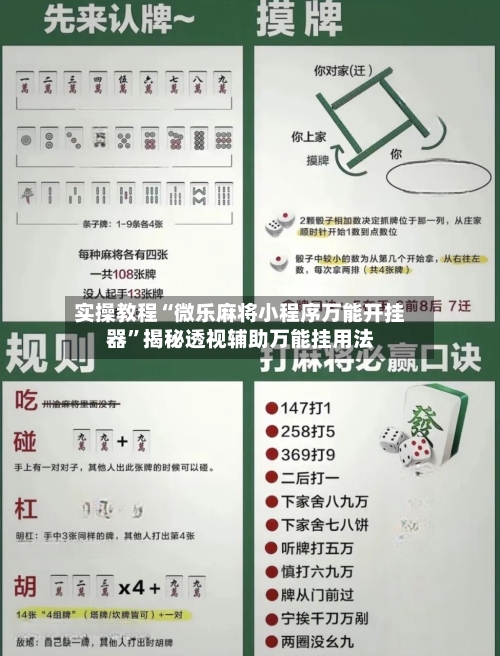 实操教程“微乐麻将小程序万能开挂器”揭秘透视辅助万能挂用法-第3张图片