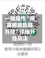 一键操作“陕麻圈辅助器开挂”详细开挂玩法-第2张图片