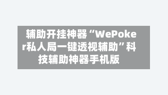 辅助开挂神器“WePoker私人局一键透视辅助”科技辅助神器手机版-第1张图片