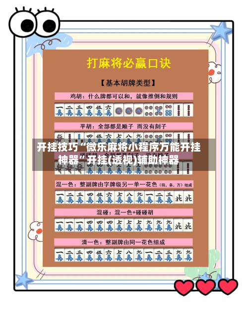 开挂技巧“微乐麻将小程序万能开挂神器”开挂(透视)辅助神器-第2张图片