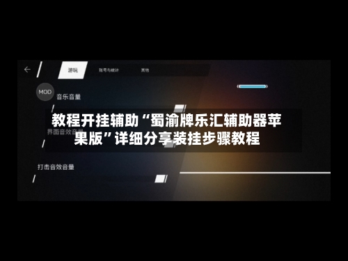 教程开挂辅助“蜀渝牌乐汇辅助器苹果版”详细分享装挂步骤教程-第1张图片