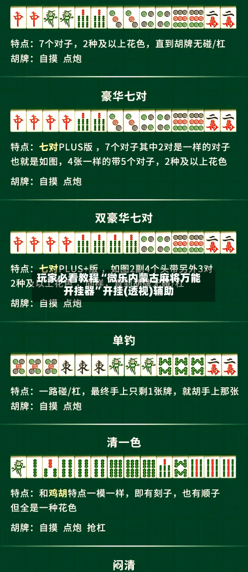 玩家必看教程“微乐内蒙古麻将万能开挂器	”开挂(透视)辅助-第2张图片