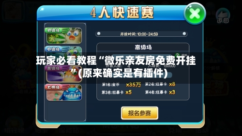 玩家必看教程“微乐亲友房免费开挂”(原来确实是有插件)-第3张图片