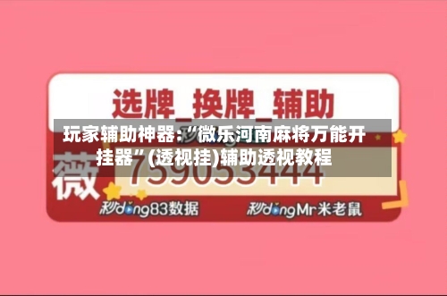 玩家辅助神器:“微乐河南麻将万能开挂器”(透视挂)辅助透视教程-第3张图片