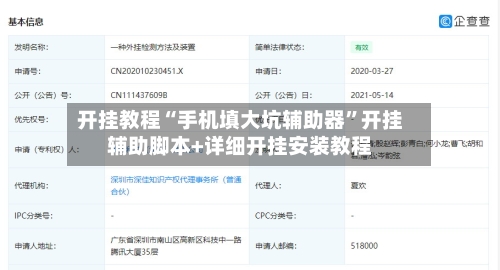 开挂教程“手机填大坑辅助器	”开挂辅助脚本+详细开挂安装教程-第1张图片