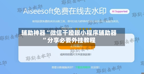 辅助神器“微信干瞪眼小程序辅助器”分享必要外挂教程-第2张图片