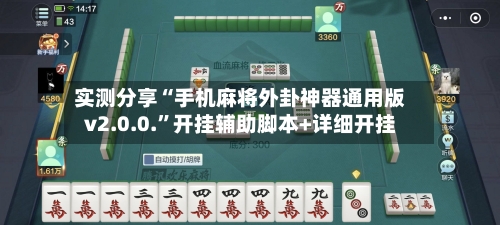 实测分享“手机麻将外卦神器通用版v2.0.0.”开挂辅助脚本+详细开挂-第2张图片