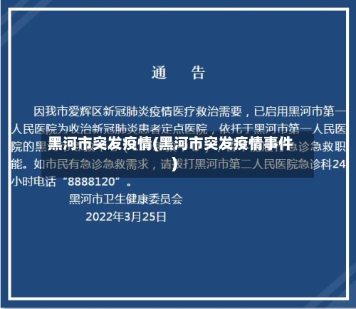 黑河市突发疫情(黑河市突发疫情事件)-第1张图片