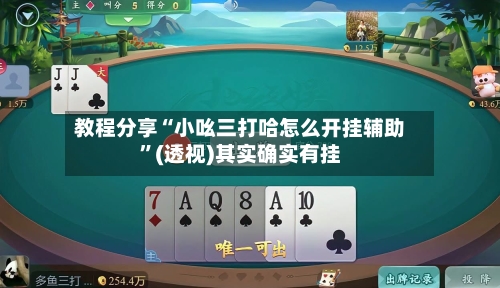 教程分享“小吆三打哈怎么开挂辅助”(透视)其实确实有挂-第1张图片