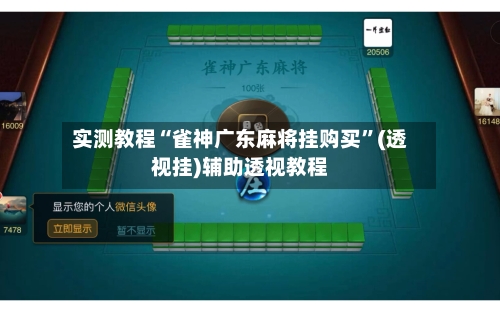 实测教程“雀神广东麻将挂购买”(透视挂)辅助透视教程-第1张图片