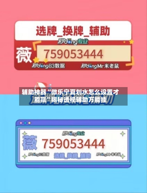 辅助神器“微乐宁夏划水怎么设置才能赢”揭秘透视辅助万能挂-第1张图片