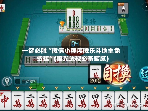 一键必胜“微信小程序微乐斗地主免费挂	”(曝光透视必备猫腻)-第1张图片
