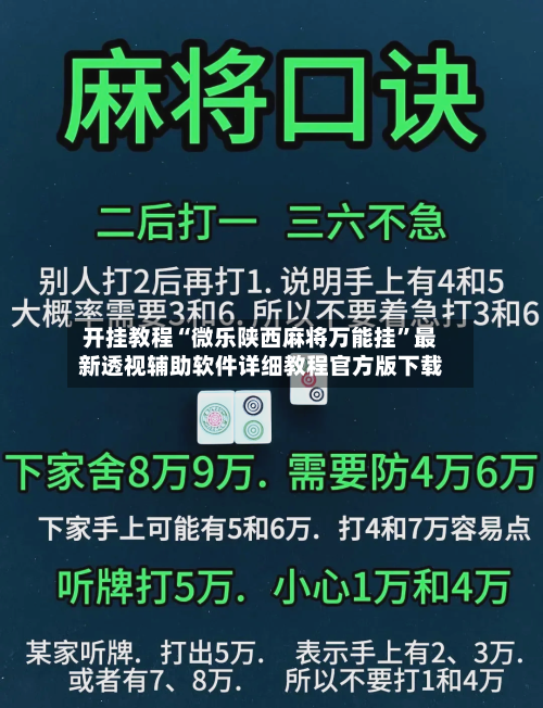 开挂教程“微乐陕西麻将万能挂”最新透视辅助软件详细教程官方版下载-第2张图片