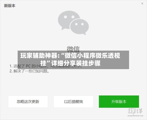 玩家辅助神器:“微信小程序微乐透视挂”详细分享装挂步骤-第2张图片
