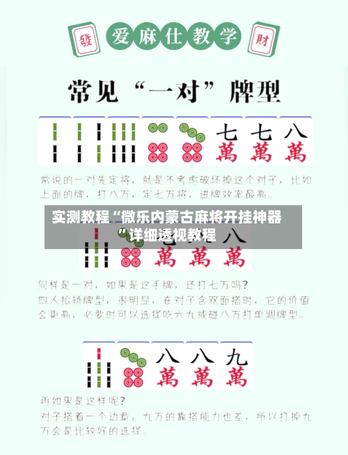 实测教程“微乐内蒙古麻将开挂神器”详细透视教程-第1张图片