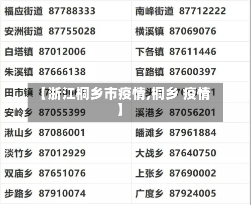 【浙江桐乡市疫情,桐乡 疫情】-第1张图片
