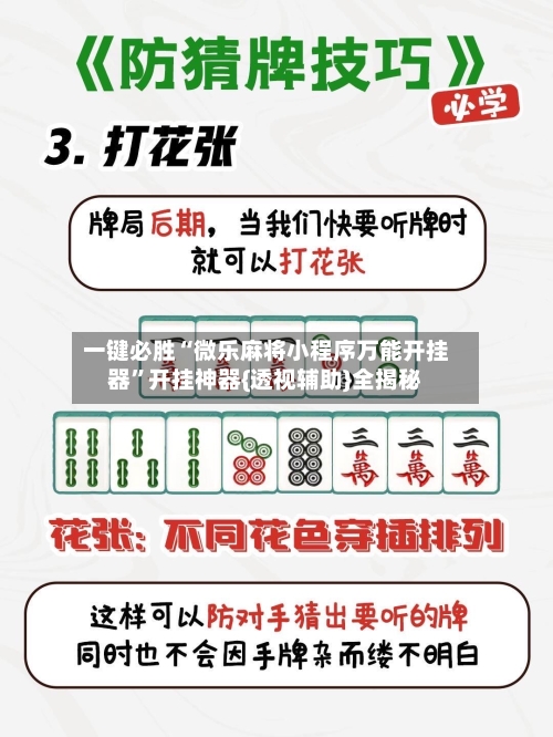 一键必胜“微乐麻将小程序万能开挂器”开挂神器{透视辅助}全揭秘-第2张图片