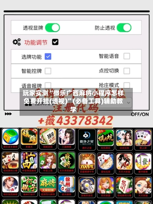 玩家实测“微乐广西麻将小程序怎样免费开挂(透视)	”(必备工具)辅助教学-第2张图片