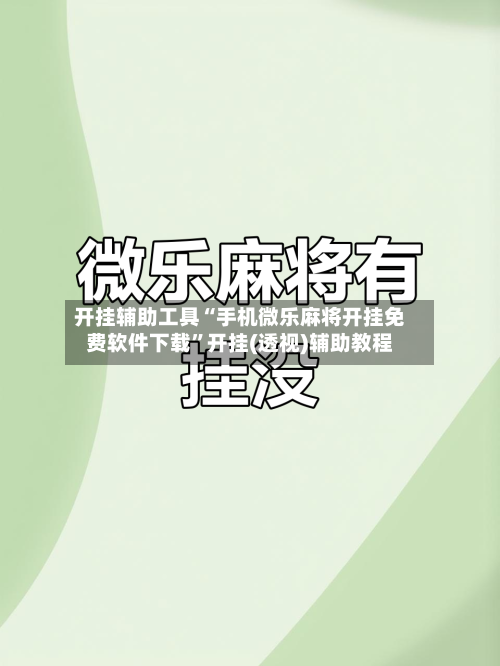 开挂辅助工具“手机微乐麻将开挂免费软件下载”开挂(透视)辅助教程-第3张图片