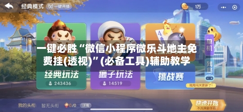 一键必胜“微信小程序微乐斗地主免费挂(透视)”(必备工具)辅助教学-第3张图片