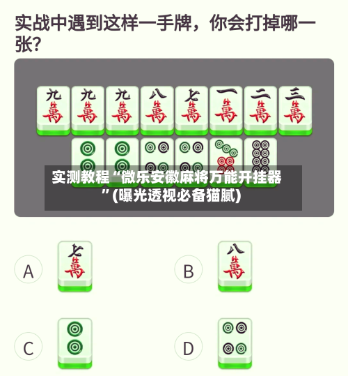 实测教程“微乐安徽麻将万能开挂器”(曝光透视必备猫腻)-第1张图片