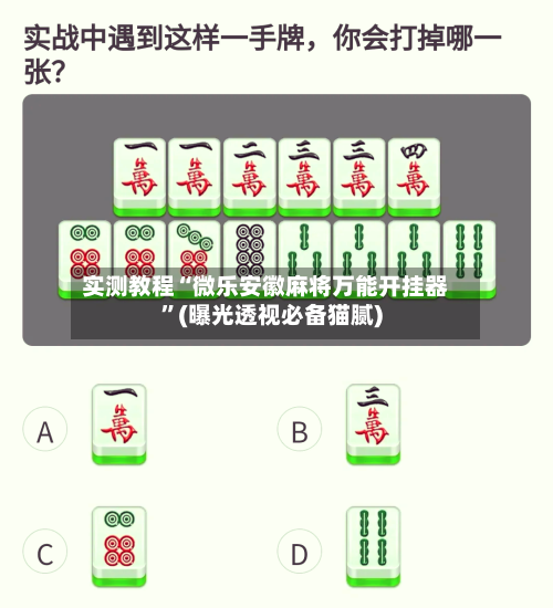 实测教程“微乐安徽麻将万能开挂器	”(曝光透视必备猫腻)-第2张图片