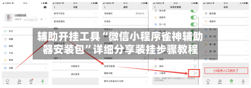 辅助开挂工具“微信小程序雀神辅助器安装包”详细分享装挂步骤教程-第2张图片