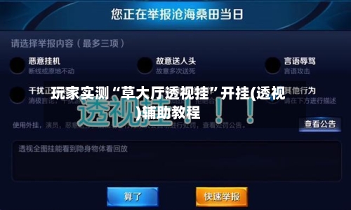 玩家实测“草大厅透视挂	”开挂(透视)辅助教程-第1张图片