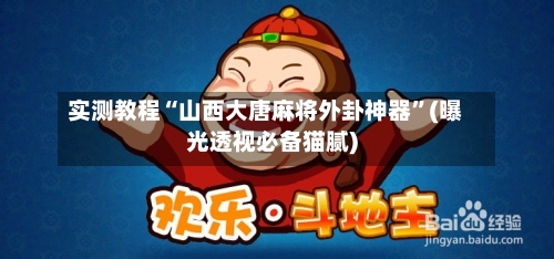 实测教程“山西大唐麻将外卦神器	”(曝光透视必备猫腻)-第2张图片