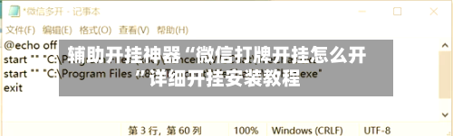 辅助开挂神器“微信打牌开挂怎么开”详细开挂安装教程-第2张图片