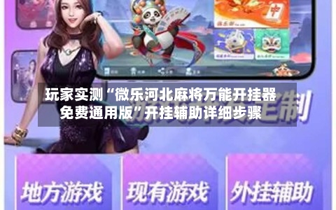 玩家实测“微乐河北麻将万能开挂器免费通用版	”开挂辅助详细步骤-第2张图片