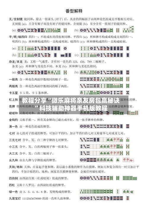 教程分享“微乐麻将亲友房包赢秘诀	”科技辅助神器手机版教程-第2张图片