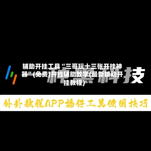 辅助开挂工具“三哥玩十三张开挂神器”(免费)开挂辅助教学(最新辅助开挂教程)-第3张图片