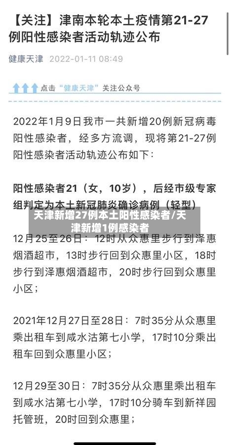 天津新增27例本土阳性感染者/天津新增1例感染者-第2张图片