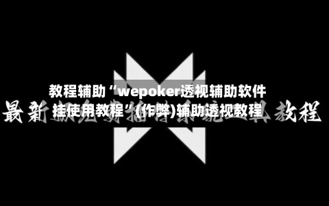 教程辅助“wepoker透视辅助软件挂使用教程”(作弊)辅助透视教程-第3张图片