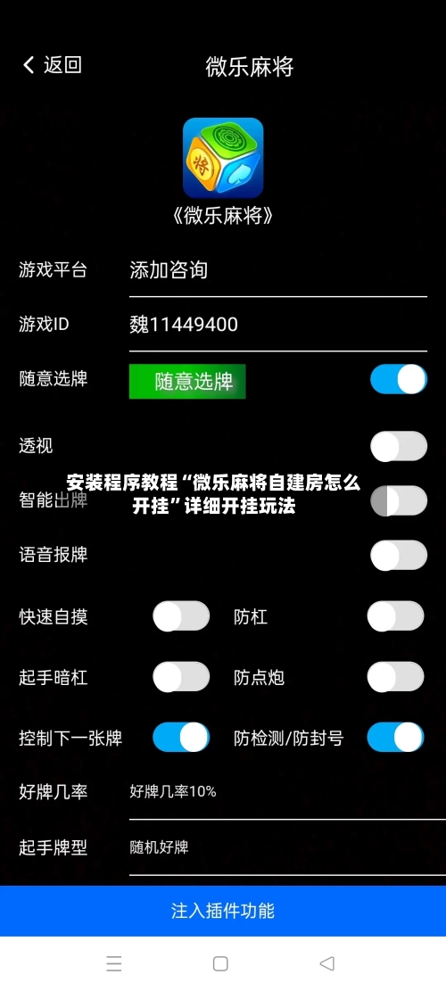 安装程序教程“微乐麻将自建房怎么开挂”详细开挂玩法-第1张图片