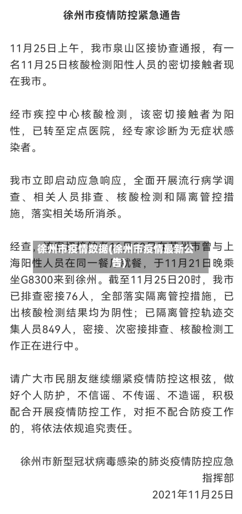 徐州市疫情数据(徐州市疫情最新公告)-第1张图片