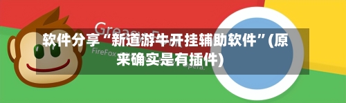 软件分享“新道游牛开挂辅助软件”(原来确实是有插件)-第3张图片