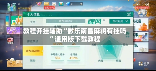 教程开挂辅助“微乐南昌麻将有挂吗”通用版下载教程-第3张图片