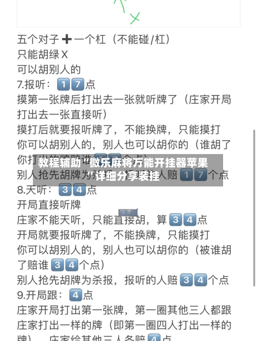 教程辅助“微乐麻将万能开挂器苹果	”详细分享装挂-第2张图片