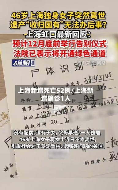 上海新增死亡52例/上海新增确诊1人-第1张图片