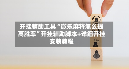 开挂辅助工具“微乐麻将怎么提高胜率”开挂辅助脚本+详细开挂安装教程-第3张图片