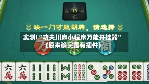 实测!“功夫川麻小程序万能开挂器”(原来确实是有插件)-第2张图片