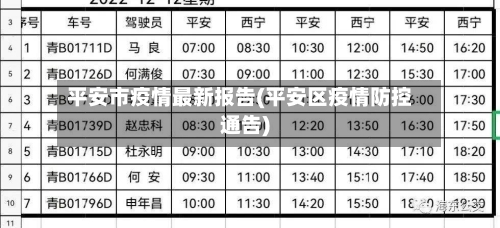 平安市疫情最新报告(平安区疫情防控通告)-第3张图片