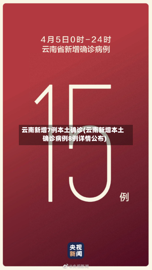 云南新增7例本土确诊(云南新增本土确诊病例8例详情公布)-第2张图片
