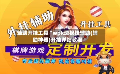 辅助开挂工具“wpk透视挂辅助(辅助神器)开挂详细教程-第1张图片