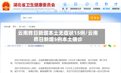 云南昨日新增本土无症状15例/云南昨日新增5例本土确诊-第2张图片